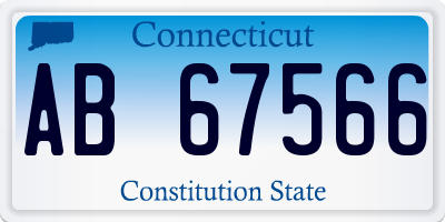 CT license plate AB67566