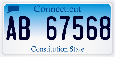 CT license plate AB67568