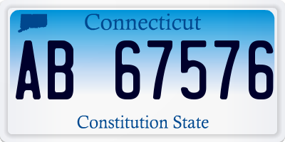 CT license plate AB67576
