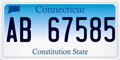 CT license plate AB67585
