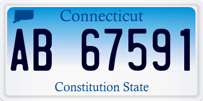 CT license plate AB67591