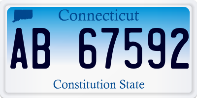 CT license plate AB67592