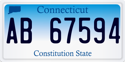 CT license plate AB67594