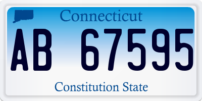 CT license plate AB67595