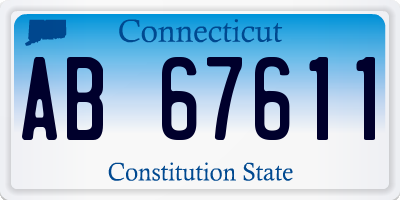 CT license plate AB67611