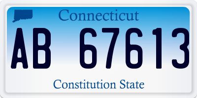 CT license plate AB67613