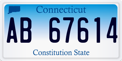 CT license plate AB67614