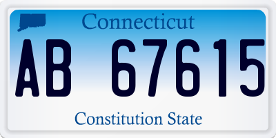 CT license plate AB67615