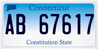 CT license plate AB67617