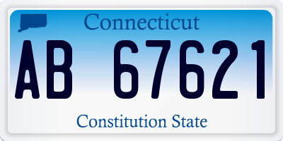 CT license plate AB67621