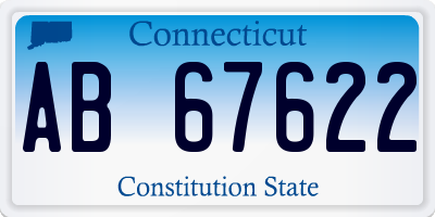 CT license plate AB67622