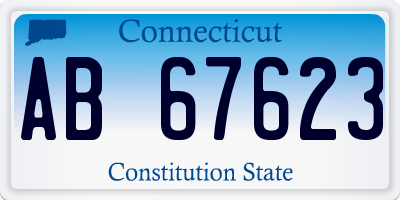 CT license plate AB67623