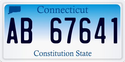 CT license plate AB67641