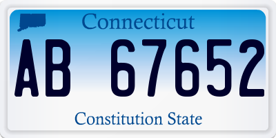 CT license plate AB67652