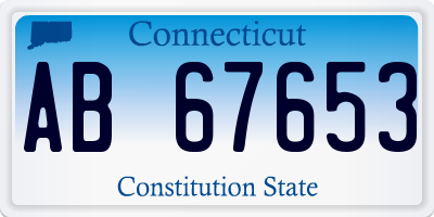 CT license plate AB67653