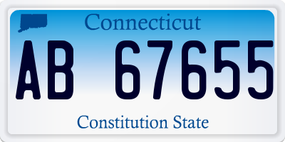 CT license plate AB67655