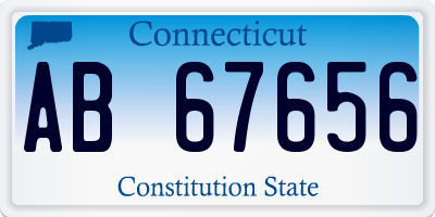 CT license plate AB67656