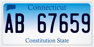 CT license plate AB67659