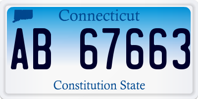 CT license plate AB67663