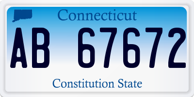 CT license plate AB67672