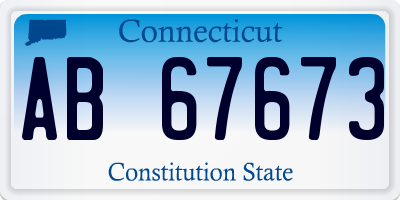 CT license plate AB67673