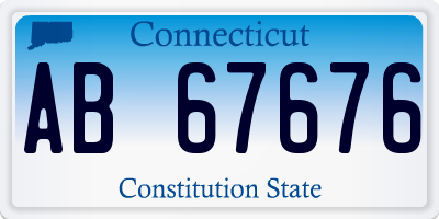 CT license plate AB67676