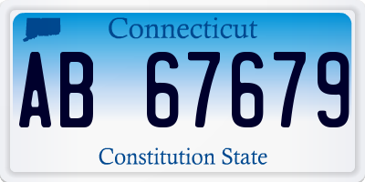 CT license plate AB67679