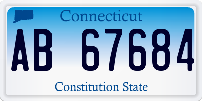 CT license plate AB67684