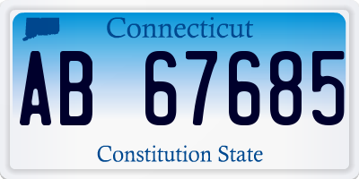 CT license plate AB67685