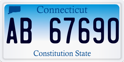 CT license plate AB67690