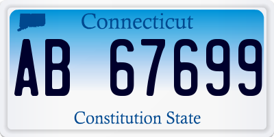 CT license plate AB67699