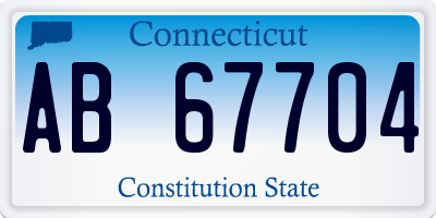 CT license plate AB67704