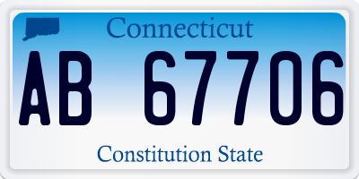 CT license plate AB67706