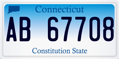 CT license plate AB67708