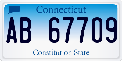 CT license plate AB67709