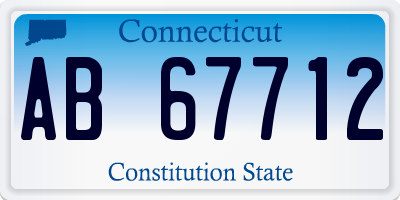 CT license plate AB67712