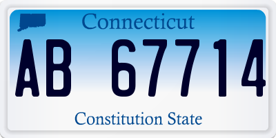 CT license plate AB67714