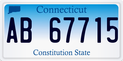 CT license plate AB67715