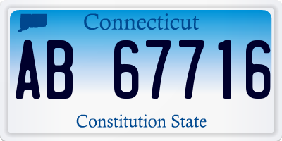 CT license plate AB67716