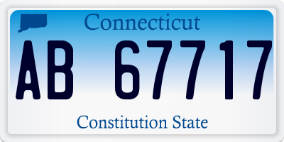 CT license plate AB67717