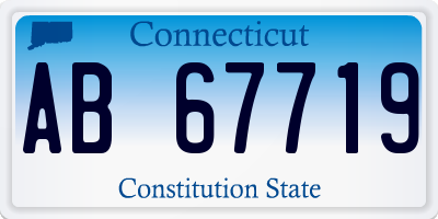 CT license plate AB67719