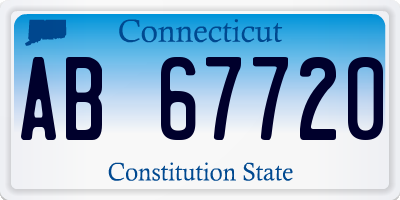 CT license plate AB67720