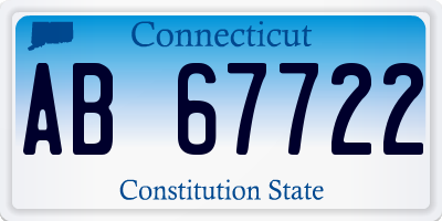 CT license plate AB67722