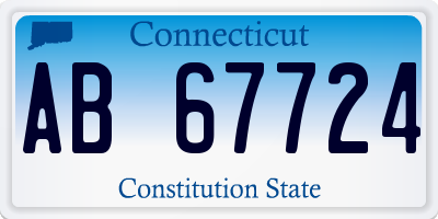 CT license plate AB67724