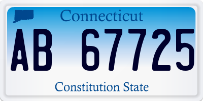 CT license plate AB67725