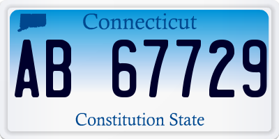 CT license plate AB67729