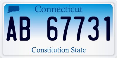 CT license plate AB67731