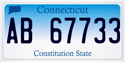 CT license plate AB67733