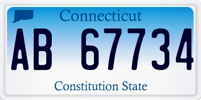 CT license plate AB67734