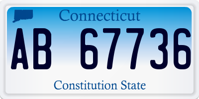 CT license plate AB67736